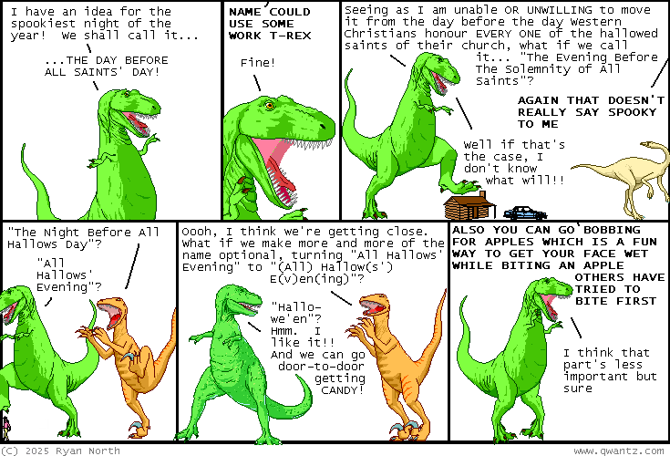 are we to shorten it even further, to "Halloween", without the apostrophe? no, you'll pry that contraction marker from my cold dead hands... which is, at least, on theme