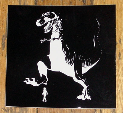 aah! it's a scary t-rex!